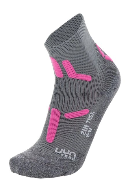 Hiking Socks UYN Women Trekking 2In Mid Grey Pink