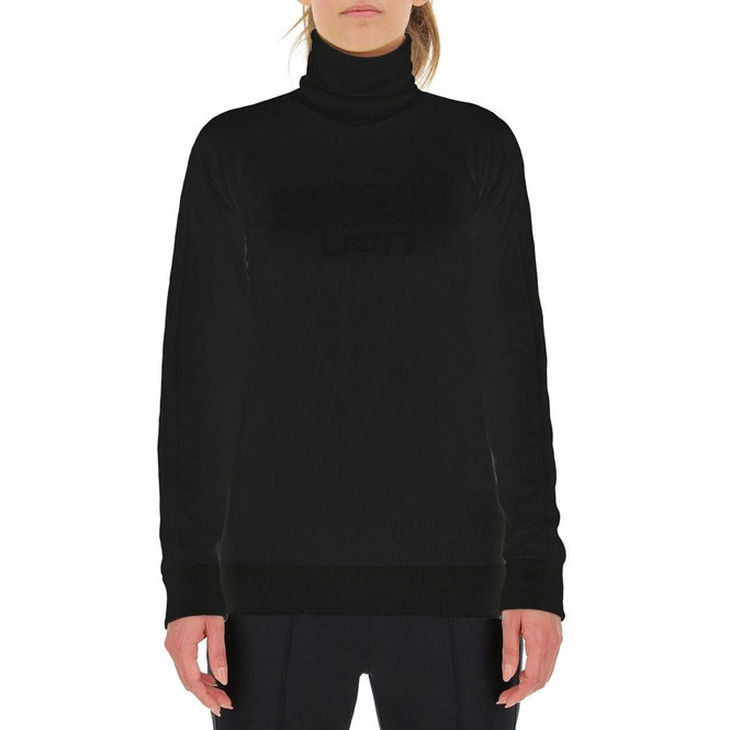 Ski Sweatshirt UYN Women Snowcrystal Dolcevita 2nd Layer Turtle Neck Black