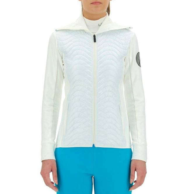 Ski Sweatshirt UYN Women Warmup Padded Softshell Full Zip White White