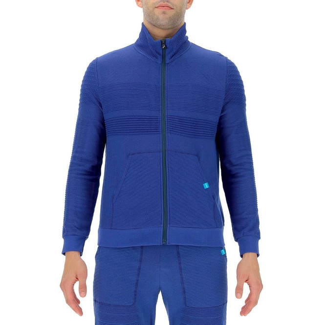 Zip Sweatshirt UYN Men Natural Training OW Full Zip L/S Blue Dephts