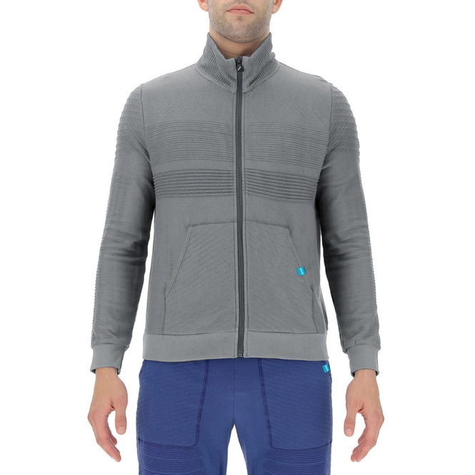 Zip Sweatshirt UYN Men Natural Training OW Full Zip L/S Grey Melange