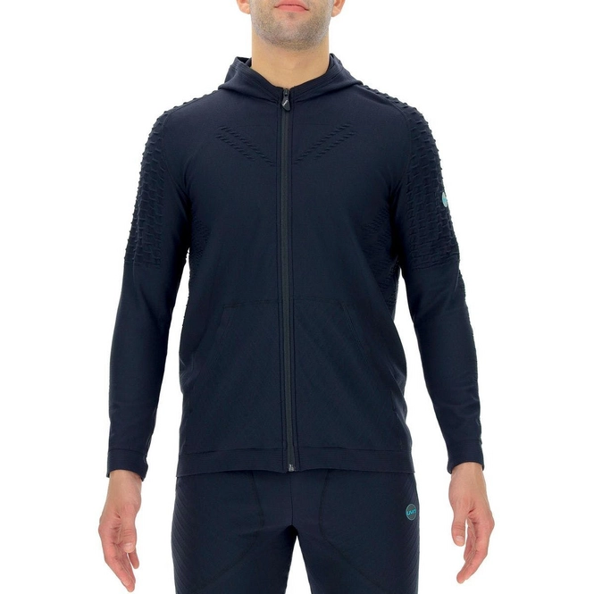 Zip Sweatshirt UYN Men Run Fit OW Hooded Full Zip Blackboard '24
