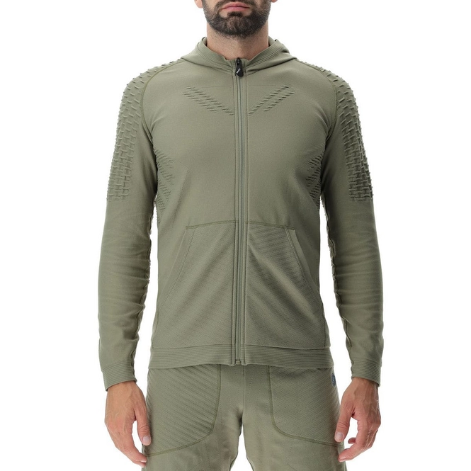 Zip Sweatshirt UYN Men Run Fit OW Hooded Full Zip Kapok Green '24