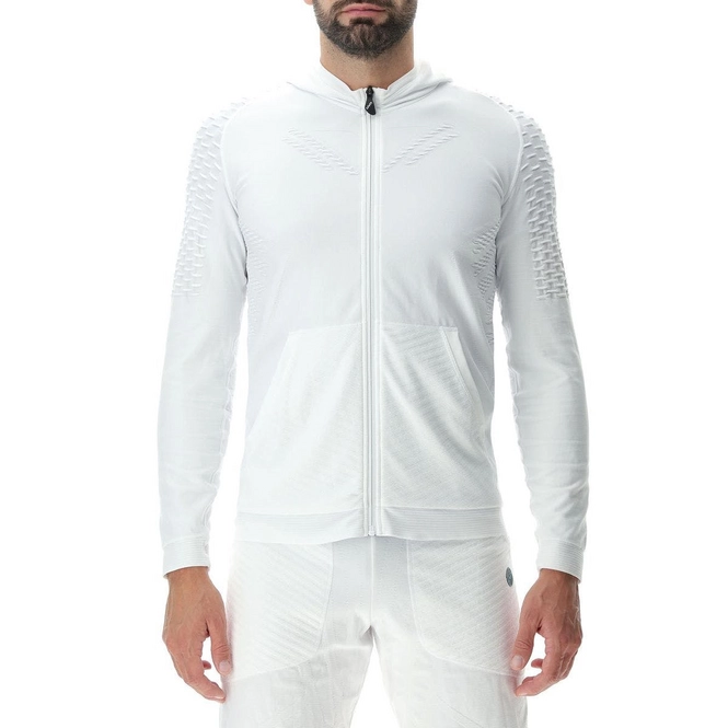 Zip Sweatshirt UYN Men Run Fit OW Hooded Full Zip Lucent White 24