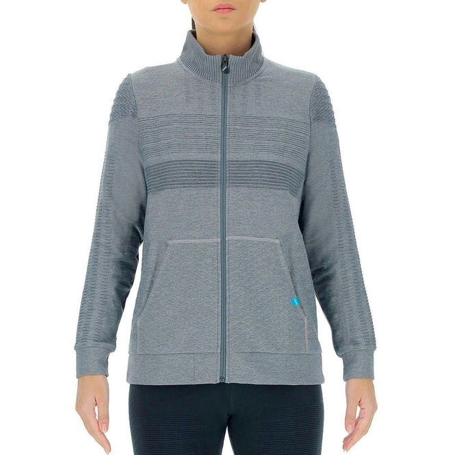 Zip Sweatshirt UYN Women Natural Training OW Full Zip L/S Grey Melange