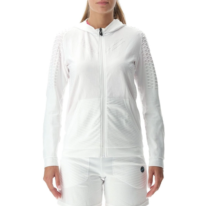 Zip Sweatshirt UYN Women Run Fit OW Hooded Full Zip Lucent White