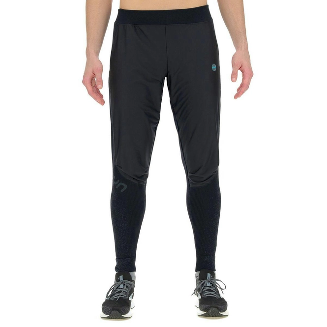Trousers UYN Men Running Exceleration Wind Long Black Cloud