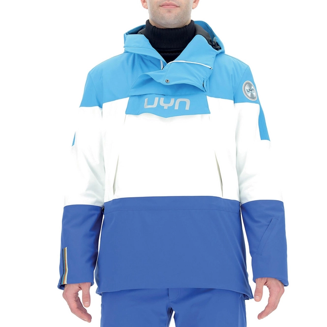 Ski Jacket UYN Men Natyon Flag Jacket Half Zip Diva Blue Blanc Surf