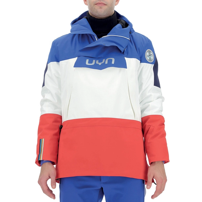 Ski Jacket UYN Men Natyon Flag Jacket Half Zip Surf White Red