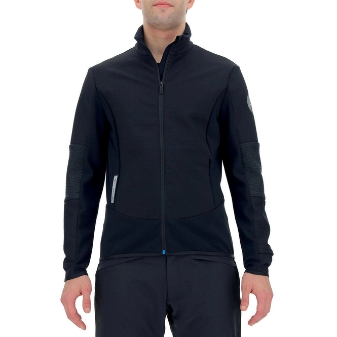 Ski Jacket UYN Men Venture Softshell Full Zip Black Black Turquoise