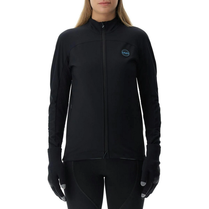 Ski Jacket UYN Women Cross Country Skiing Coreshell Jacket Black Black Turquoise