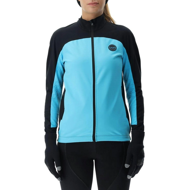 Ski Jacket UYN Women Cross Country Skiing Coreshell Jacket Turquoise Black Turquoise