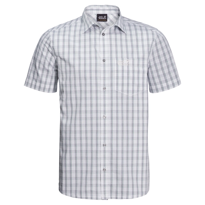 Shirt Jack Wolfskin Men Hot Springs White Rush Checks