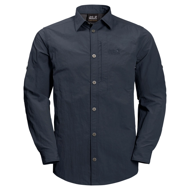 Shirt Jack Wolfskin Men Lakeside Roll-Up Night Blue