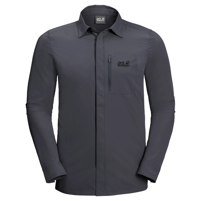 Shirt Jack Wolfskin Men Hilltop Trail Ebony