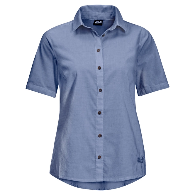 Shirt Jack Wolfskin Women Indian Springs Dusk Blue Stripes