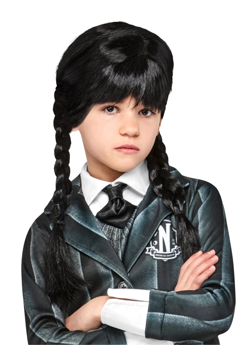 Rubies Wednesday Addams Fancy Dress Kids Wig