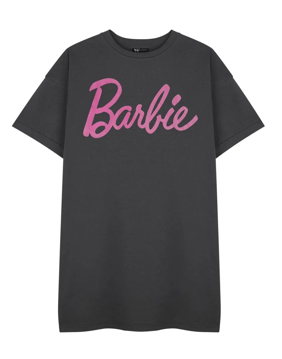 Barbie Grey Logo T-Shirt Dress
