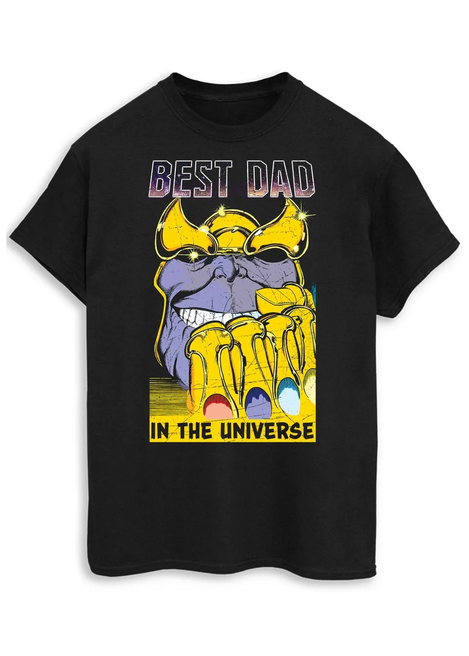 Marvel Universe Best Dad Black T Shirt