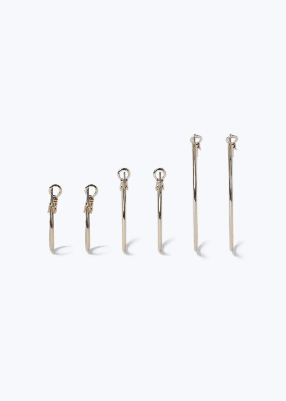 Muse 3 Pack Gold Thin Hoop Earrings