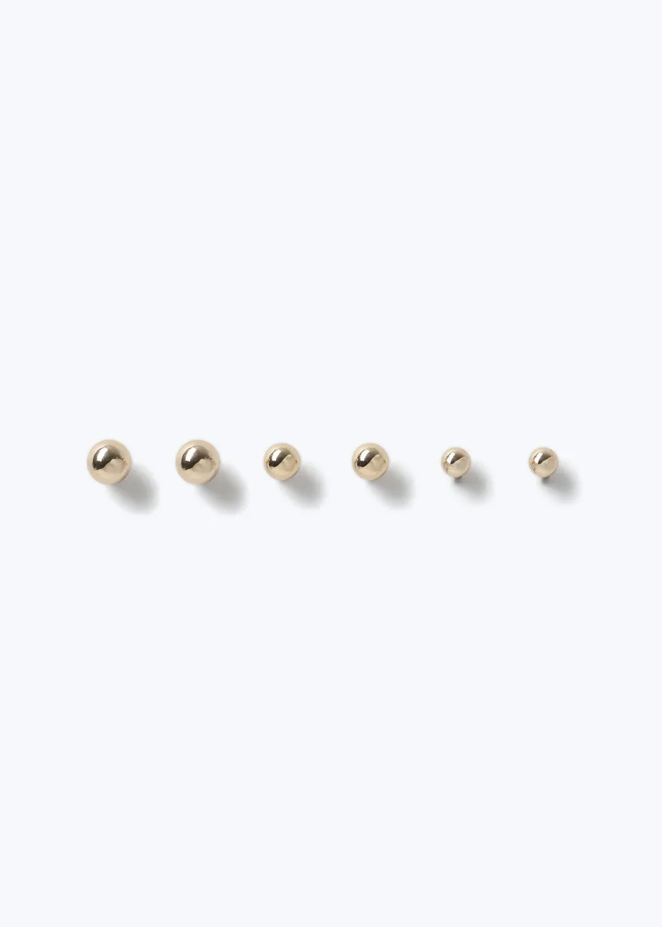 Muse 3 Pack Gold Ball Stud Earrings