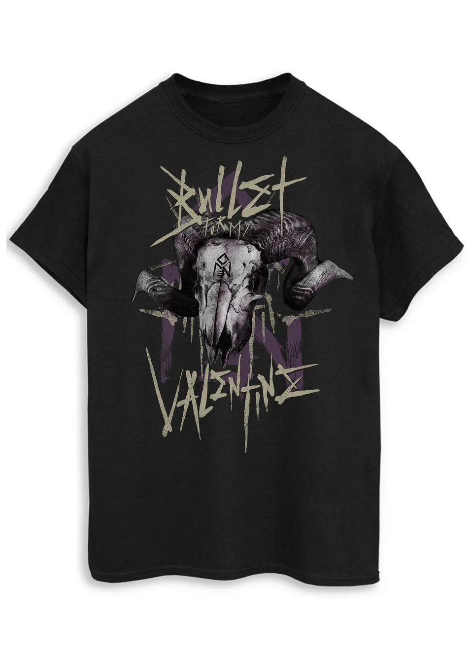Bullet For My Valentine Goat Skull Black Music Graphic T-Shirt