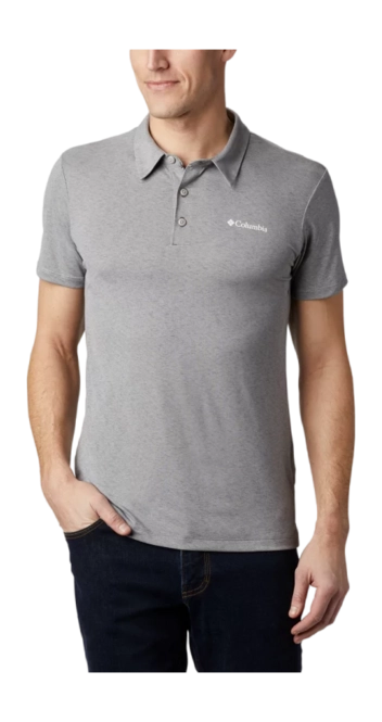Polo Shirt Columbia Men Triple Canyon Tech Columbia Grey
