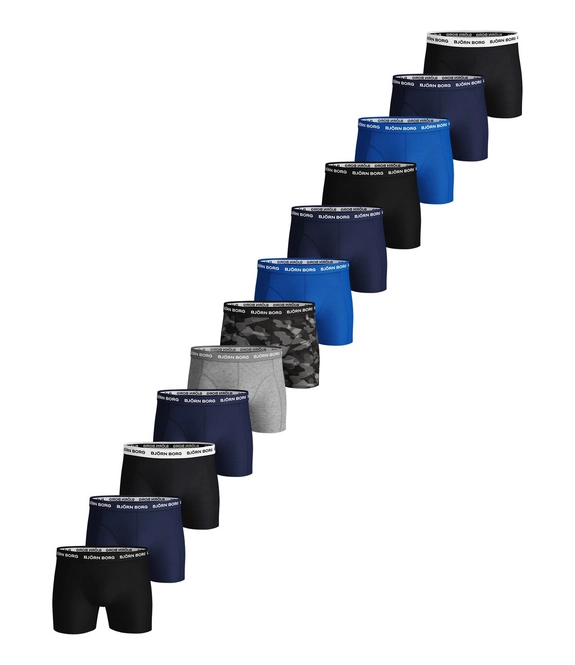 Boxer Shorts Björn Borg Men Cotton Stretch Boxer Multi-coloured Black/Blue/Melange (12-pack)