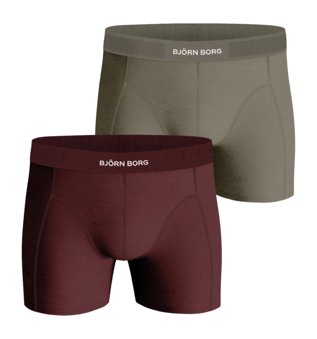 Boxer Shorts Björn Borg Men Lyocell Boxer Multi-coloured 2 Green/Red (2-pack)