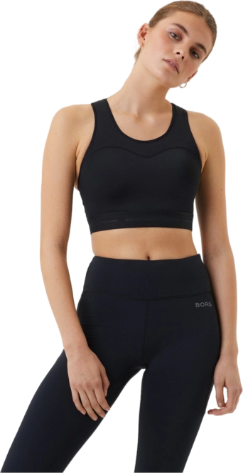 Sports Bra Björn Borg Women Borg Running High Support Bra Black Beauty