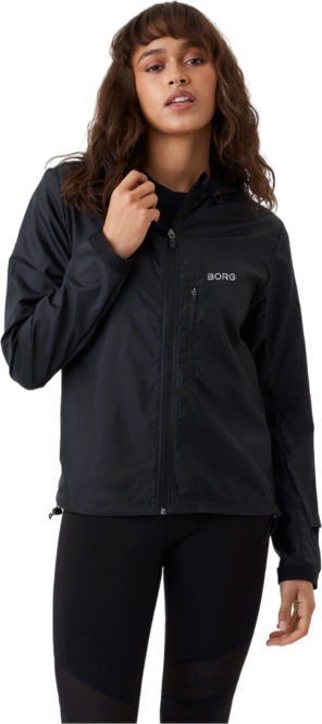 Zip Sweatshirt Björn Borg Women Borg Running Wind Jacket Black Beauty