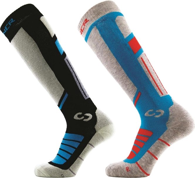 Ski Socks Unisex Pro Sinner Socks II Double Pack Sea Blue/Black