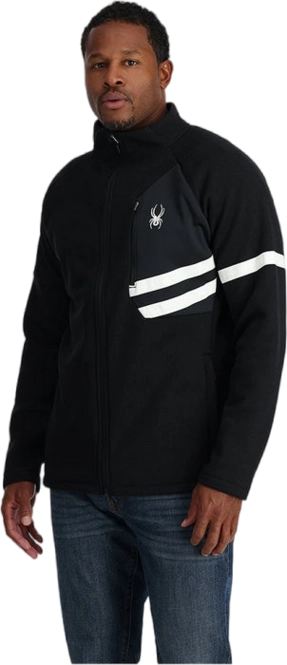 Zip Sweatshirt Spyder Men Wengen Bandit Jacket Black
