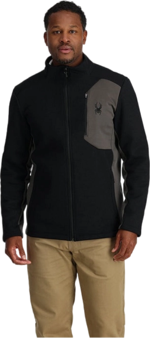 Zip Sweatshirt Spyder Men Bandit Jacket Black