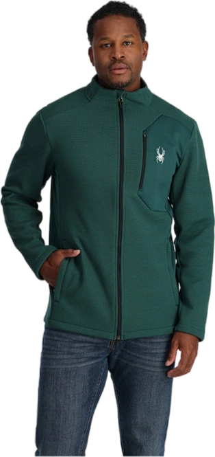Zip Sweatshirt Spyder Men Bandit Jacket Cypress Green
