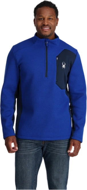Ski Sweatshirt Spyder Men Bandit 1/2 Zip Electric Blue