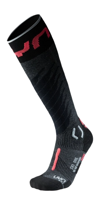 Socks UYN Women One Merino Anthracite/Pink ‘24