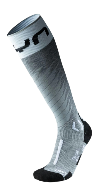Skisocks UYN Women One Merino Grey Melange/White ‘24