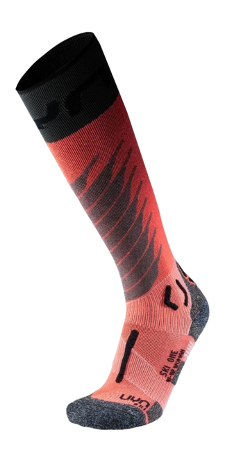Skisocks UYN Women One Merino Pink/Black