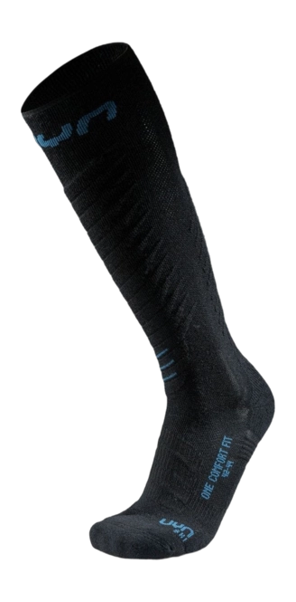 Ski Socks UYN Men One Comfort Fit Black/Blue Poseidon ‘24