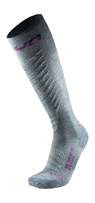 Ski Socks UYN Women One Comfort Fit Grey/Purple