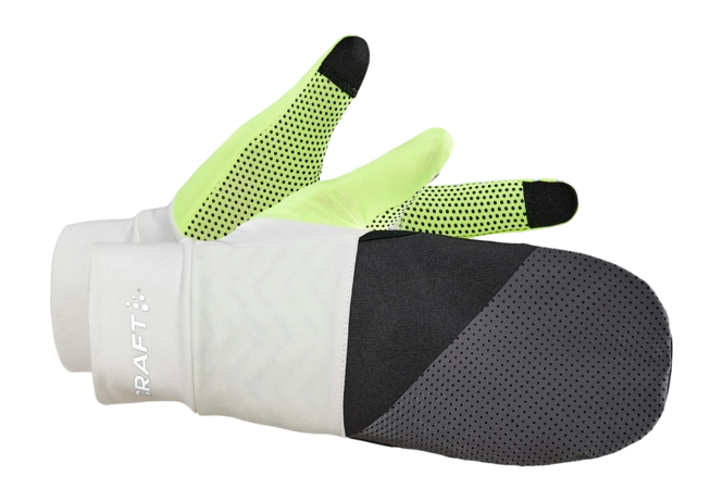 Gloves Craft Unisex Adv Lumen Fleece Hybrid Glove Ash White Flumino
