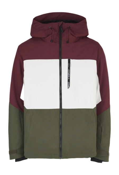 O'Neill Men's Carbonite Windsor Wine Colour Block Ski Jacket