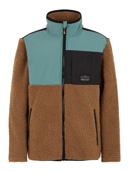 Ski Sweatshirt Protest Boys Prtheron Jr Fullziptop Sandy Brown