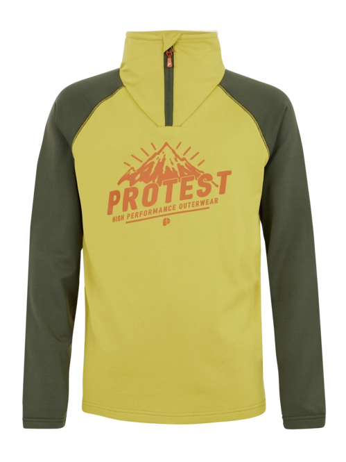 Ski Sweatshirt Protest Boys Skip Jr 1/4 Zip Top Spilt Pea Green