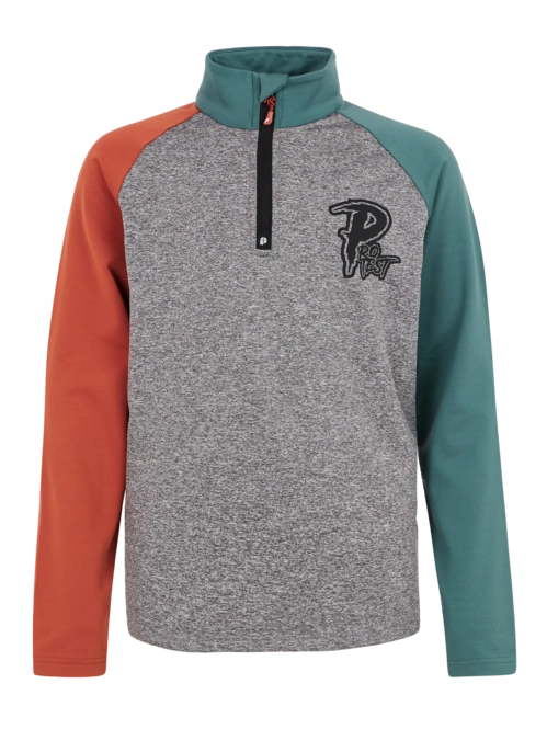 Ski Sweatshirt Protest Boys Prtvalki Jr 1/4 Zip Top Dark Grey Melee