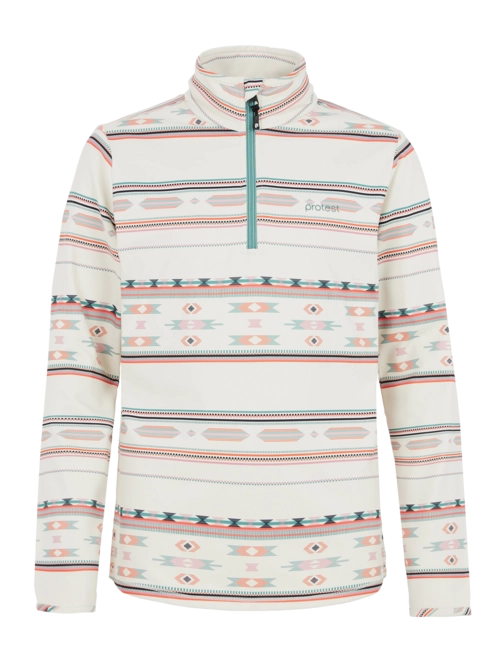 Ski Sweatshirt Protest Girls Vesh Jr 1/4 Zip Top Kit Off White