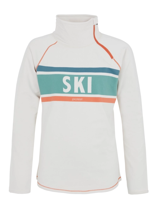 Ski Sweatshirt Protest Girls Rieda Jr 1/4 Zip Top Kit Off White