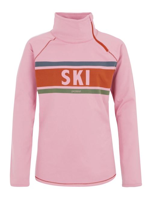 Ski Sweatshirt Protest Girls Rieda Jr 1/4 Zip Top Cameo Pink
