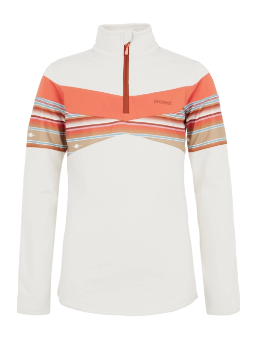 Ski Sweatshirt Protest Girls Cedark Jr 1/4 Zip Top Kit Off White